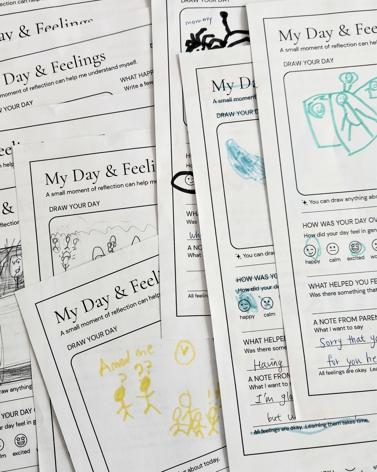 My Day & Feelings - Feeling Journal Sheet